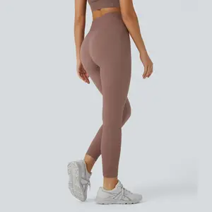 Halara Skin Friendly Soft Seamless Flow Ribbed High Waisted Tummy Control Butt Lifting Training Leggings