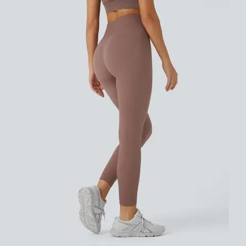 Halara Skin Friendly Soft Seamless Flow Ribbed High Waisted Tummy Control Butt Lifting Training Leggings