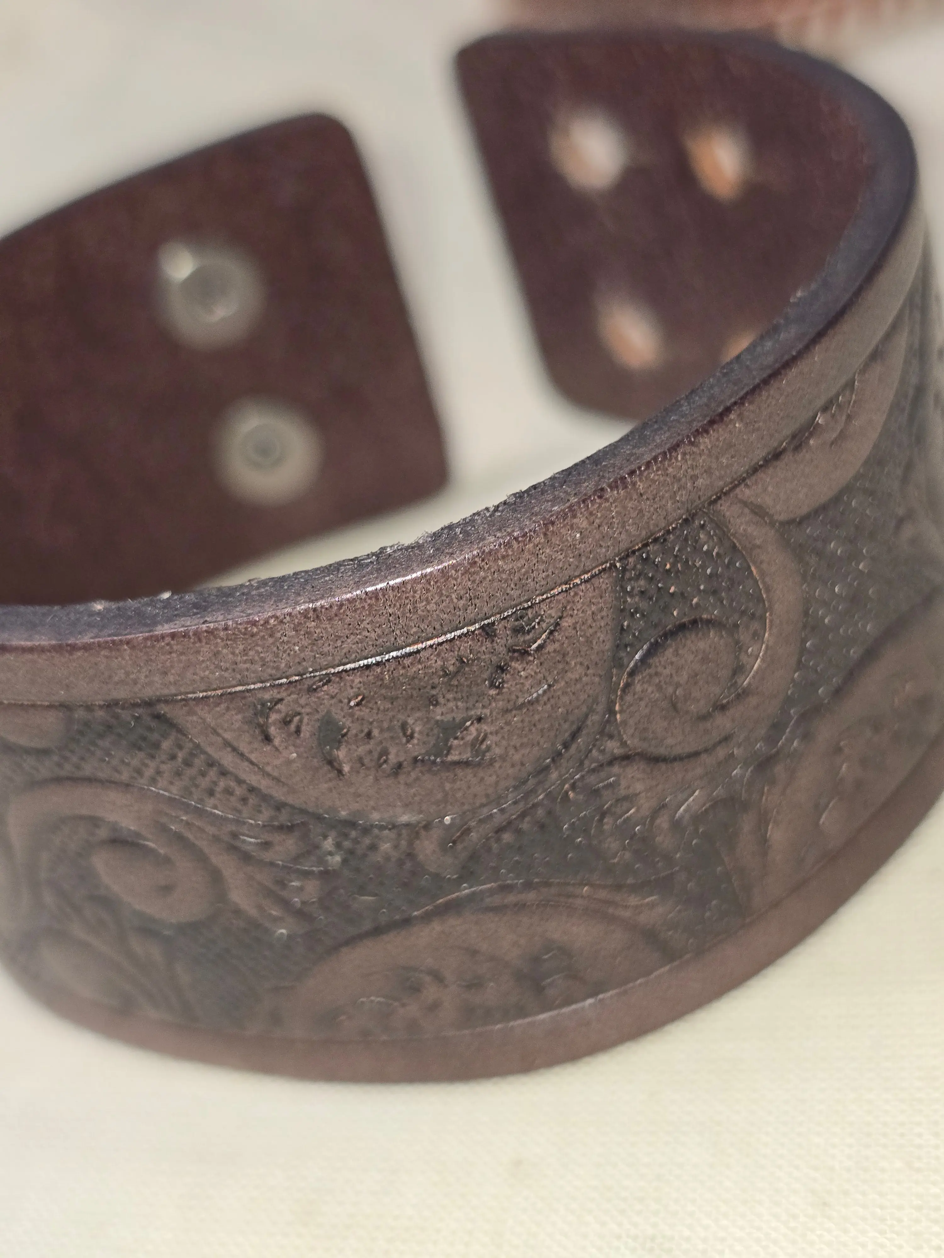 Genuine Leather Brown/Black Cuff Bracelet