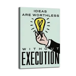 Ideas Are Worthless Money Canvas Aesthetic For The Bedroom Wall Sitting Room Dormitory Wall Office Wall Poster Decorative Painting Canvas Wall