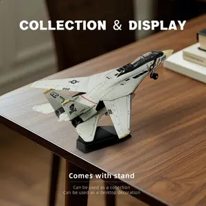 F14 Airplane Assembly Model - Plastic Model Kit - Plastic Material | Assemblage Experience | Adult Collection / Desktop Decoration / Office Desk Decoration Items | Suitable for collectors and holiday gifts