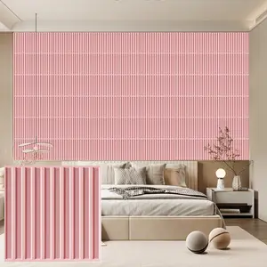 FLOLEOPA 3D Wall Panel, Fluted Stripe Design, PVC Waterproof and Fireproof, Suitable for Living Room, Lobby, Bedroom, Hotel, Office, Game Room, TV Backdrop Decoration, 11.8 inches x 11.8 inches, (Includes a roll of tape for installation).