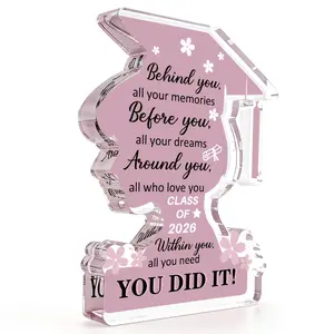 2026 Graduation Decorations, 2026 Graduation Gifts, Women's College Graduation Souvenirs, Acrylic Plaques, Motivational Decorations, Senior Souvenirs