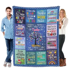 Teacher Appreciation Gifts, Teacher Gifts for Women Men Blanket 60"x50", Birthday Gift for Teachers Mentor, Thank You Teachers Gift Ideas for Teacher's Day Graduation Retirement Christmas