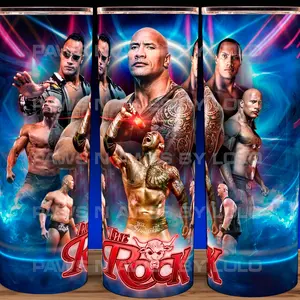 The Rock Dwayne Johnson Wrestling Legend Cup Mug Tumbler 20oz Drinkware Stainless Steel Insulated  Reusable Portable Lightweight Flasks