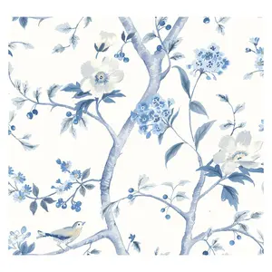 Lillian August Floral Trail Peel and Stick Wallpaper