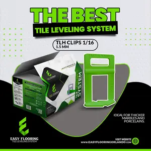 TLH CLIPS 1/16" - 1.5 mm - Ideal for marble spacer and Thick Tile - Tile Leveling System - Easy Flooring Orlando