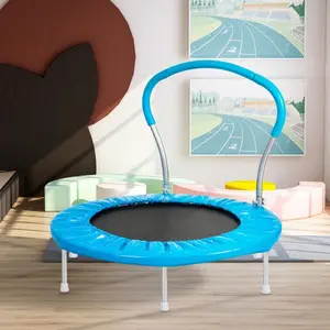 36" of pure bouncing joy Mini trampoline with handle – safe stable & so fun for kids 220lb capacity 10-min setup indoor/outdoor