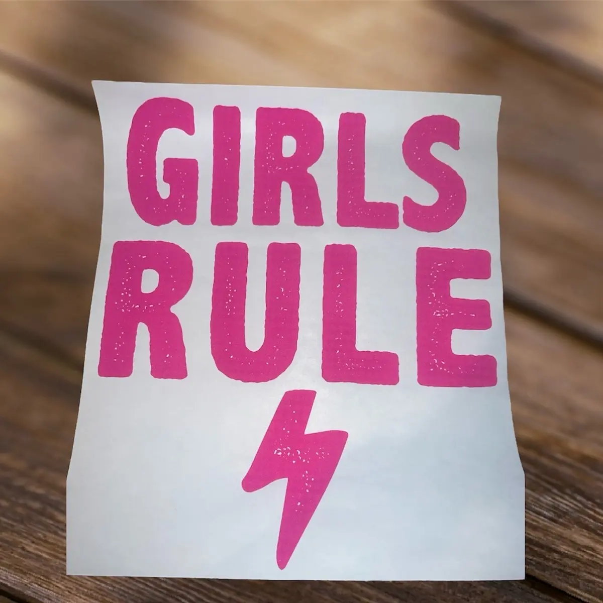 Girls Rule Screen Print Transfer