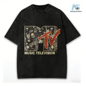 MTV Rock n Roll Music Hard Heavy Metal Skull Guitar Vintage T-Shirt MTV Rock n Roll Music Hard Heavy Metal Skull Guitar Vintage T-Shirt