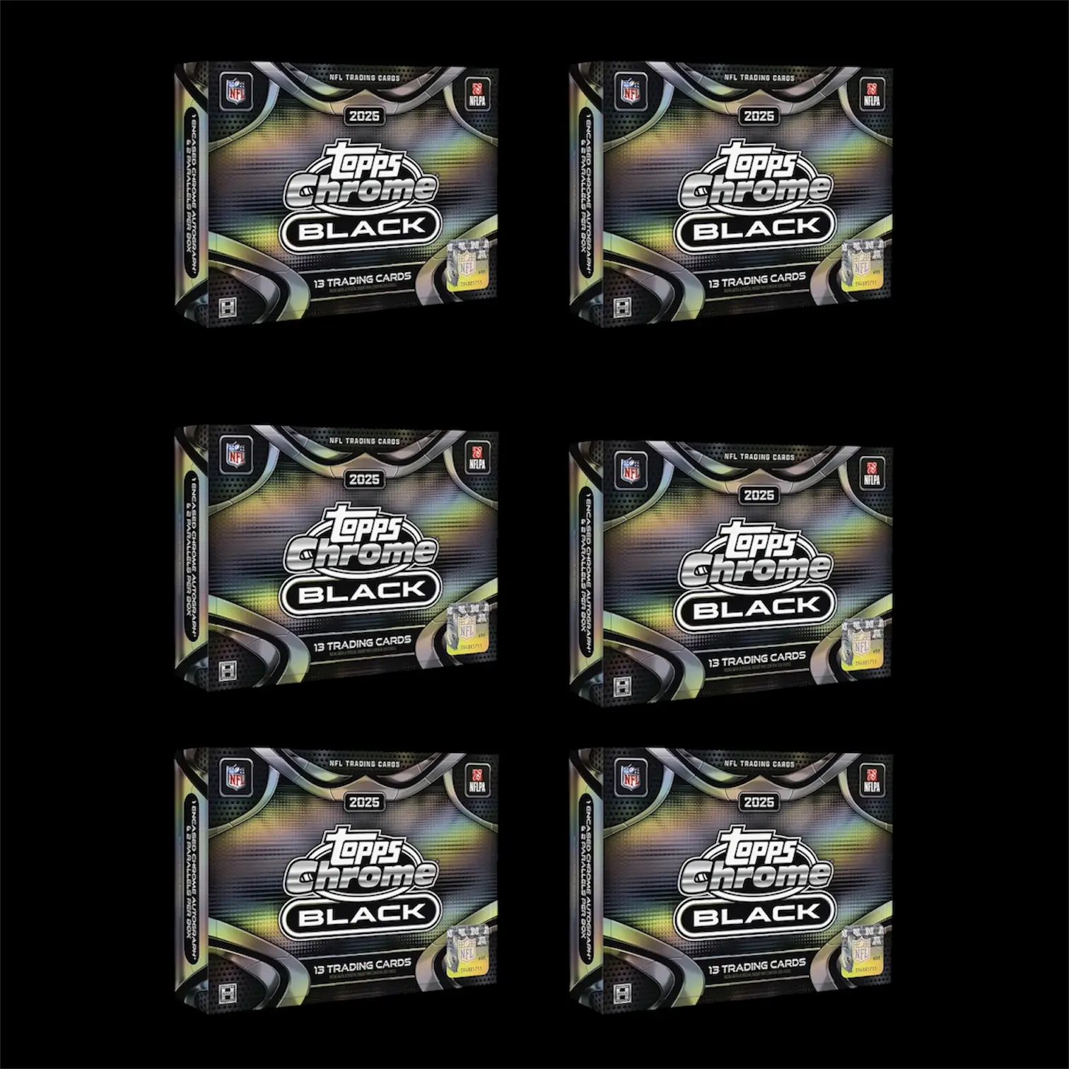 Topps Chrome Black NFL Hobby 6 Box Break 2025
