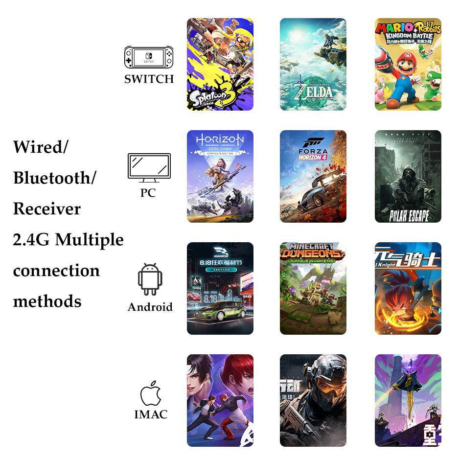 Wireless Gaming Controller(2026) - Bluetooth/Switch/PC/Android/iMAC/Wired, Hall/Tactile Triggers - game