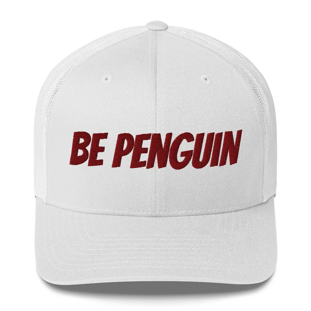 Be Penguin Trucker Cap - Classic Cap with Penguin Design, Ideal for Outdoor Activities and Fun