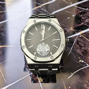 🖤 43MM Stainless Steel Black Dial AP Style Watch Timeless. Clean. Straight luxury.