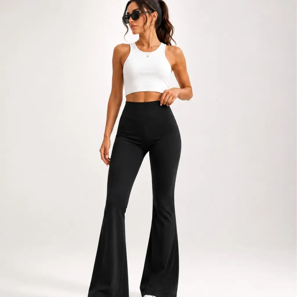 Flared Denim Jeans Womens Spring High-Waist Slimming Horseshoe Bell Bottoms For Women
