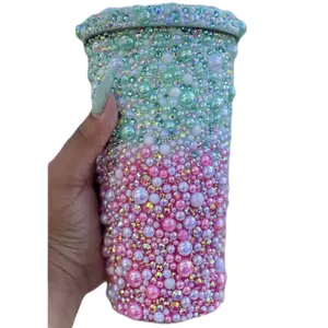 Kellys Custom Creations Customizable Reusable Water Bottle with Glitter or Rhinestones - Eco-Friendly & Durable - Drinkware, Cup