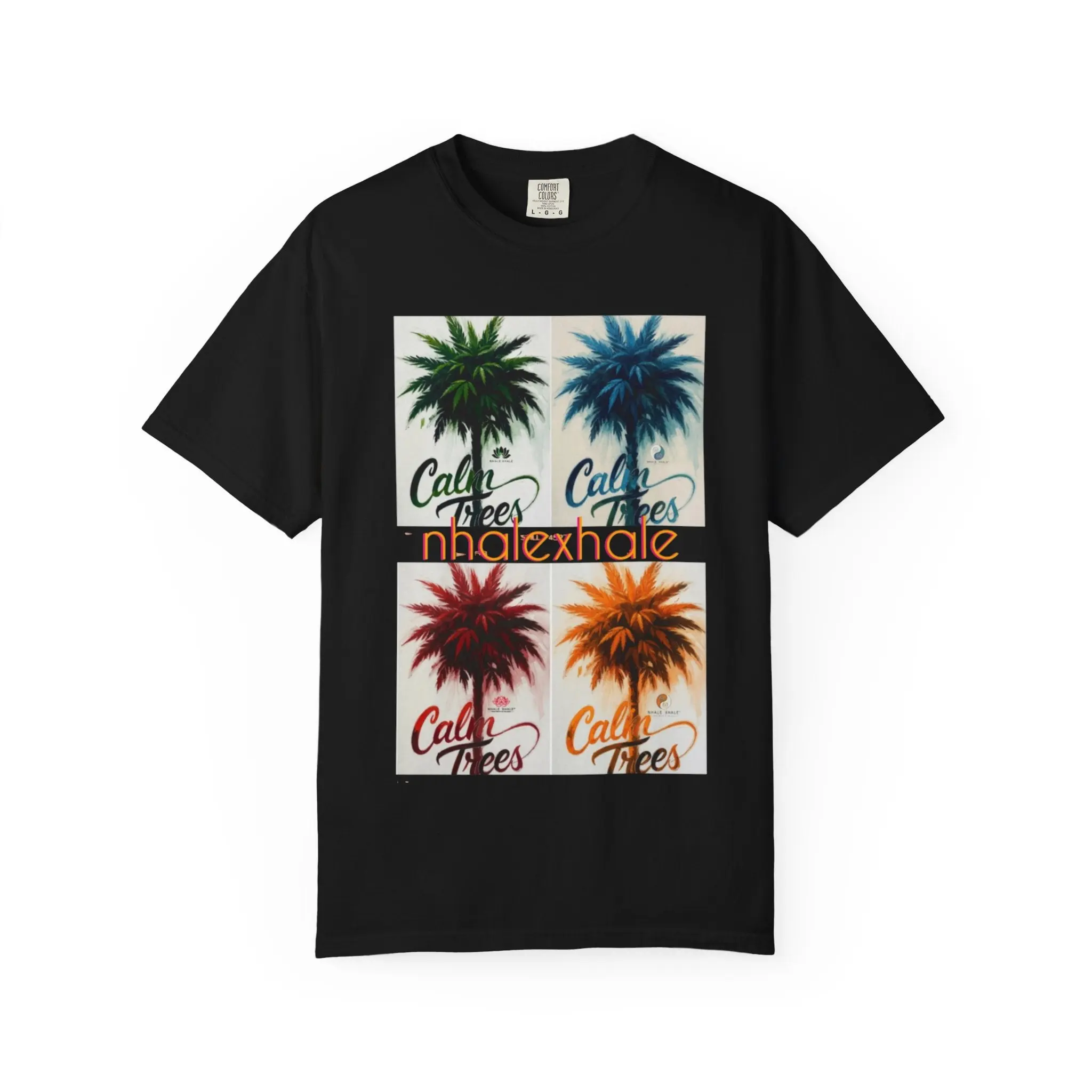 NhaleXhale “Calm Trees” Black Tee