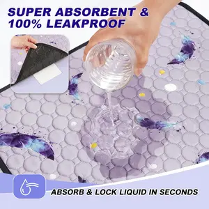 Washable Pee Pads for Dogs, 2Pack Reusable Puppy Pads, Super Absorbent & Leakproof Dog Pads, Anti-Slip Dog Pee Pads for Puppy Training & Incontinence, Feat