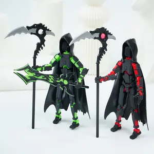 A Flexible And Dynamic 3D-Printed Figurine with a Detachable Cape, Featuring a Posable Dummy And Exquisite Weapons. It'S Suitable As a Decorative Piece for The Home And Can Be Posed in Various Stances, Showcasing Rich Details
