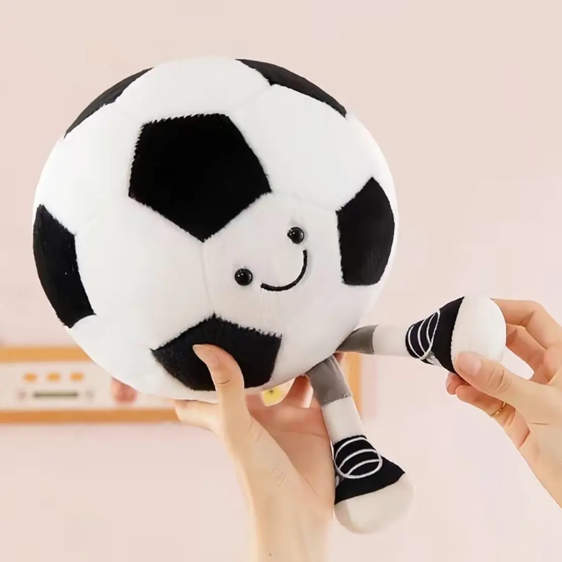 1Pc Football Plush Toy, Soft StuffedSports Plush Ball, Creative Football-shaped Decorative CushionPlush Toy & Football Pillow Gift for Boys &.Girls, ldeal for Room Decoration, Sofas or Beds, Stuffed Animal