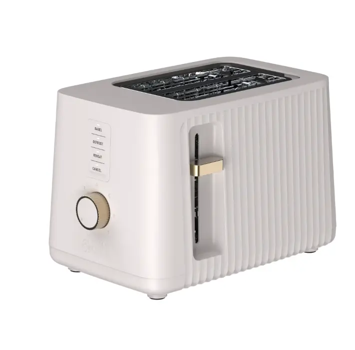 Thyme & Table 2-Slice Toaster, Extra-Wide Slots with Removable Crumb Tray, Sand White
