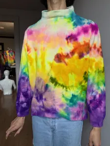 XLUv Neon Wool Cashmere Knit Sweater  Pullover Crewneck Tops