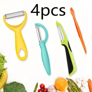 5 Pcs Vegetable Potato Peelers for Kitchen, Y Peeler for Apple Fruit Carrot Zucchini Cucumber Potatoes, Good Grip Veggie Peeler Makes Peeling Very Easy