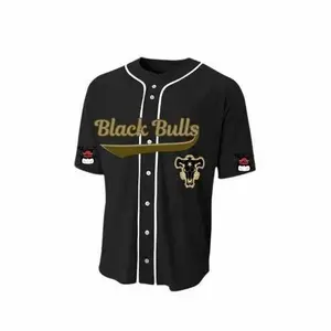 Black Bulls Baseball Jersey