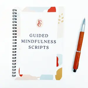 Mindfulness Guided Cards, Meditation Handbook, Stress Relief Office Decor, Relaxation Worksheets, Cbt Therapy Tool, Sel Learning Notebook