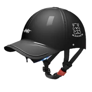 Breathable Duck Brim Half Helmet Four Seasons Sunscreen Safety Headgear for Men Women Electric Motorcycle Summer Riding