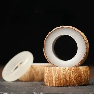 Natural Bodhi Ring DIY Kit Unfinished Blanks for Customizable Couple BFF Matching Rings Stress Relief Handmade Valentine's Day Gift for Boyfriend Bestie One of a Kind Made with Love Jewelry Craft