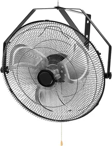 20 Inch Industrial Wall Mount Fan, 3400 CFM, 3-Speed High Velocity Fan, Vertical & Horizontal Adjustable Tilt for Warehouse, Greenhouse, Workshop, Patio, Factory and Basement