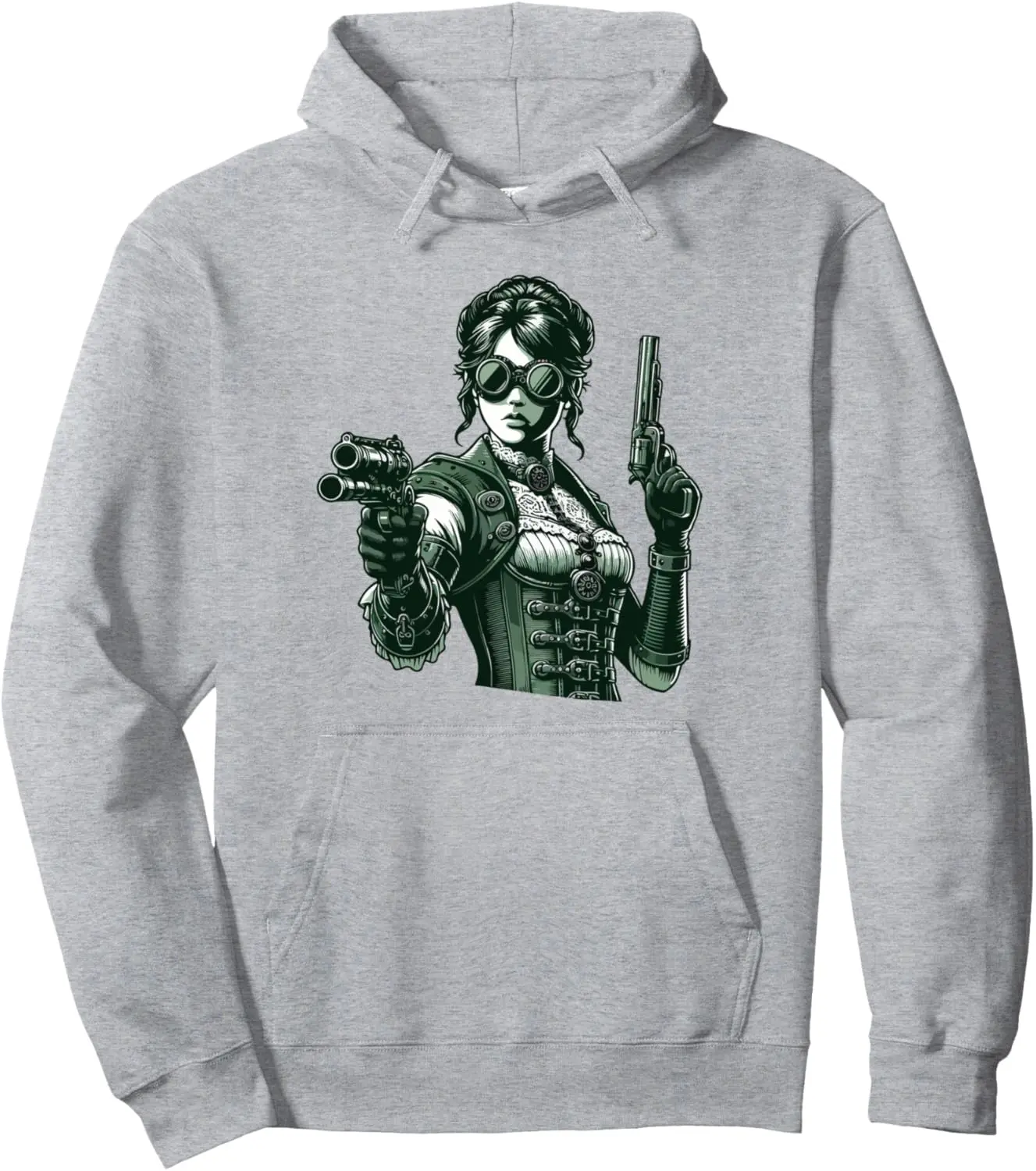 Victorian Steam Punk Assassin And Steampunk World Aesthetic Pullover Hoodie 3