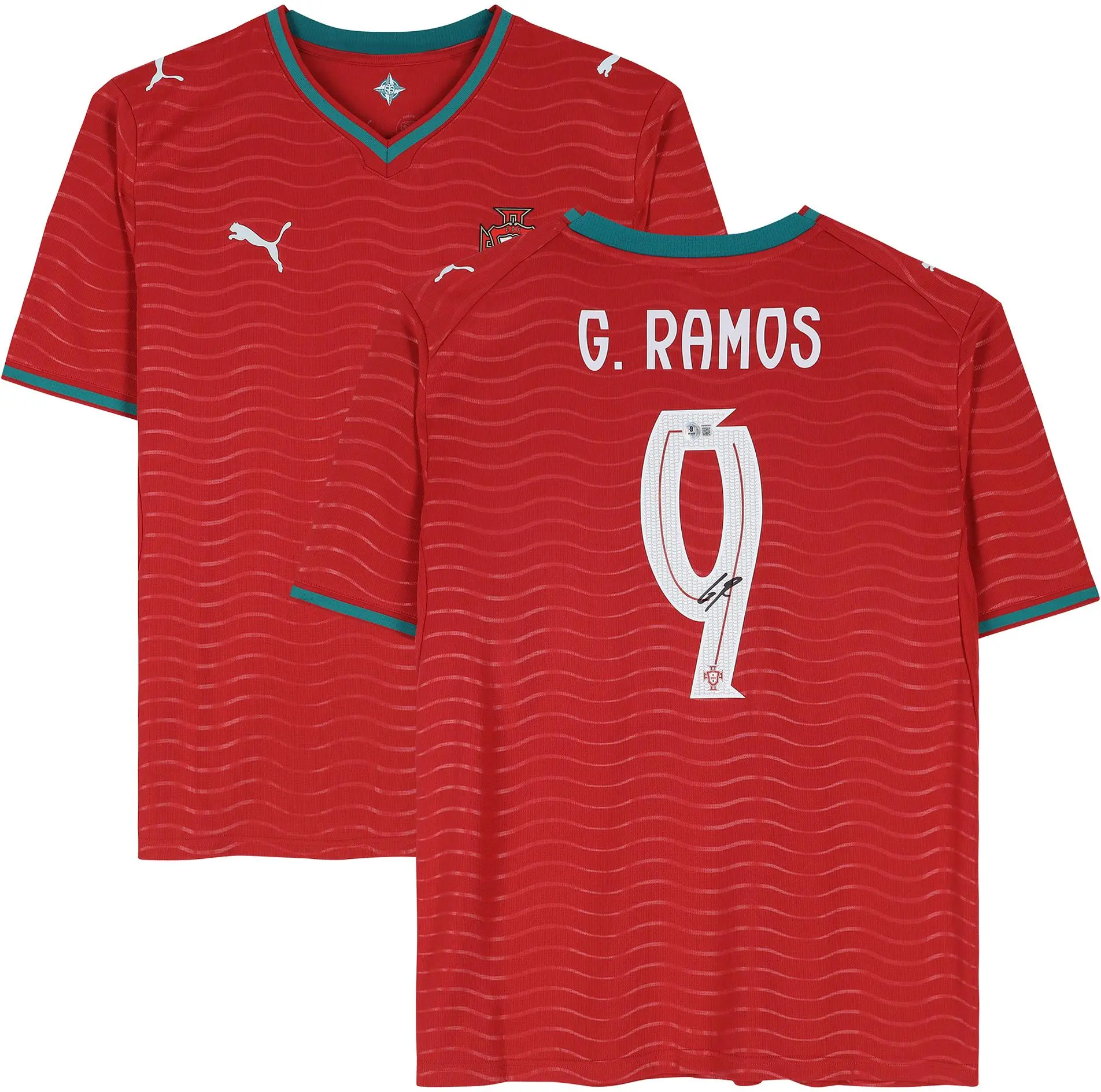 Goncalo Ramos Portugal National Team Autographed Puma FIFA 2026 World Cup Home Authentic Jersey - Fanatics Authentic Certified - Soccer Memorabilia