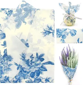 20 Sheets Floral Print Tissue Paper - 20x29 inch Decoupage Paper for  Wrapping, DIY Art & Craft -  for Spring Wedding, Birthday &  Shower (Style B)