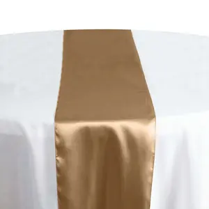 Satin Table Runner 12"x108" Taupe - Stylish Table Linen