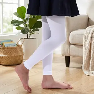 Girl's Ultra Soft Microfiber Footless Tights - Ballet Dance Leggings Stretchy Comfortable Seamless Yoga Pants for Kids Toddlers Perfect for Dance Class Gymnastics Practice Everyday Wear Lightweight Breathable Fabric