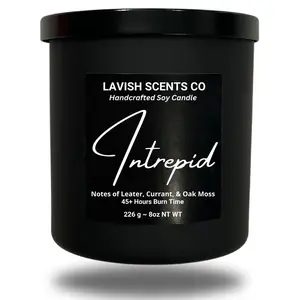 Intrepid – Fresh Masculine Soy Candle | Citrus, Woods & Spice Decor Fragrance Woody Smooth Scent