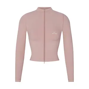 NikeSKIMS RIBBED SEAMLESS ZIP UP CROP JACKET | HIMALAYAN