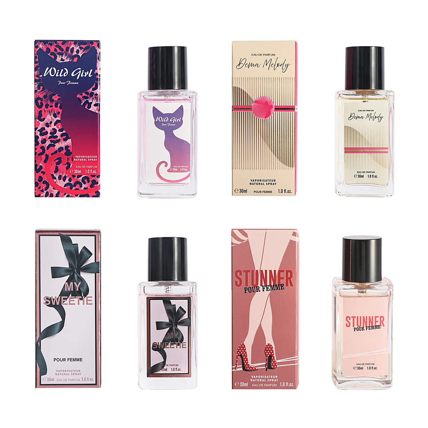 4 Piece Mini Spray Gift Set Women's Perfume Spray with Multiple Fragrances Natural Fresh Charming for Daily Dating Use Ideal Gift for Lovers and Relatives