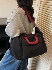 Large capacity portable travel bag for women's short distance business travel boarding bag, portable crossbody luggage bag, storage shoulder bag, lightweight crossbody sports and fitness bag, Travel Duffle Bag