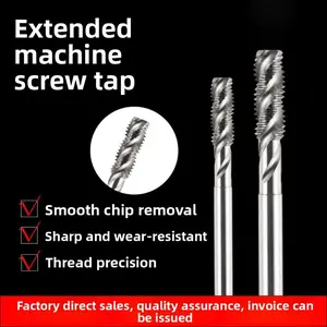 Extra Long Spiral Flute Tap 60L 80L 100L 150L Fully Ground JIS Hardened M1-M12 Machine Tap