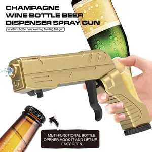 Champagne Gun Beer Spray Dispenser with Wine Stopper Multi-Functional Bottle Opener for Bar Club Festival Party Shooter