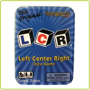 George and Company LLC  LCR Left Center Right Dice Game Blue Tin