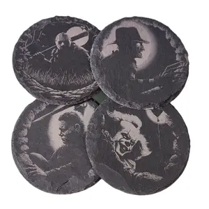 Doompop Horror Movie Baddie Stone Coasters - Set of 4 with Iconic Characters