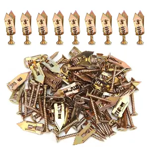 200PCS Self Drilling Drywall Anchors with Screws,100PCS Metal Self-Drilling Anchors and 100PCS Screws Kit, No Drill Or Holes in Wall for Fixing  TV, Shelf, Cabinet (0.43 * 1.18 inch  )