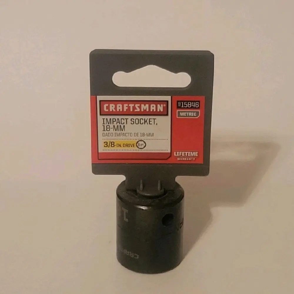 Craftsman 15846 3/8" Drive 18mm Easy-To-Read 6 Point Impact Socket