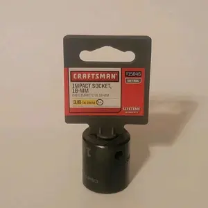 Craftsman 15846 3/8" Drive 18mm Easy-To-Read 6 Point Impact Socket