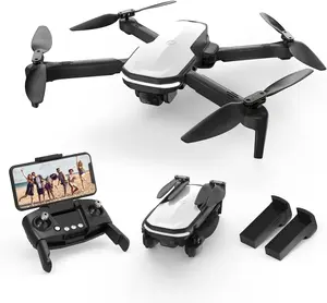 Holy Stone Foldable FPV Drone for Amateurs, Adjustable 1080P HD WiFi FPV Camera, Portable Lightweight Remote RC Quadcopter, 2 Rechargeable Modular Batteries, Auto Hover, Gravity Sensor, Voice Gesture Control, Folding Controller, Amateur