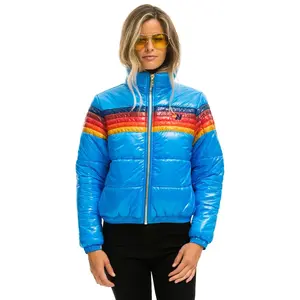5 STRIPE APRES PUFFER JACKET - GLOSSY BLUE